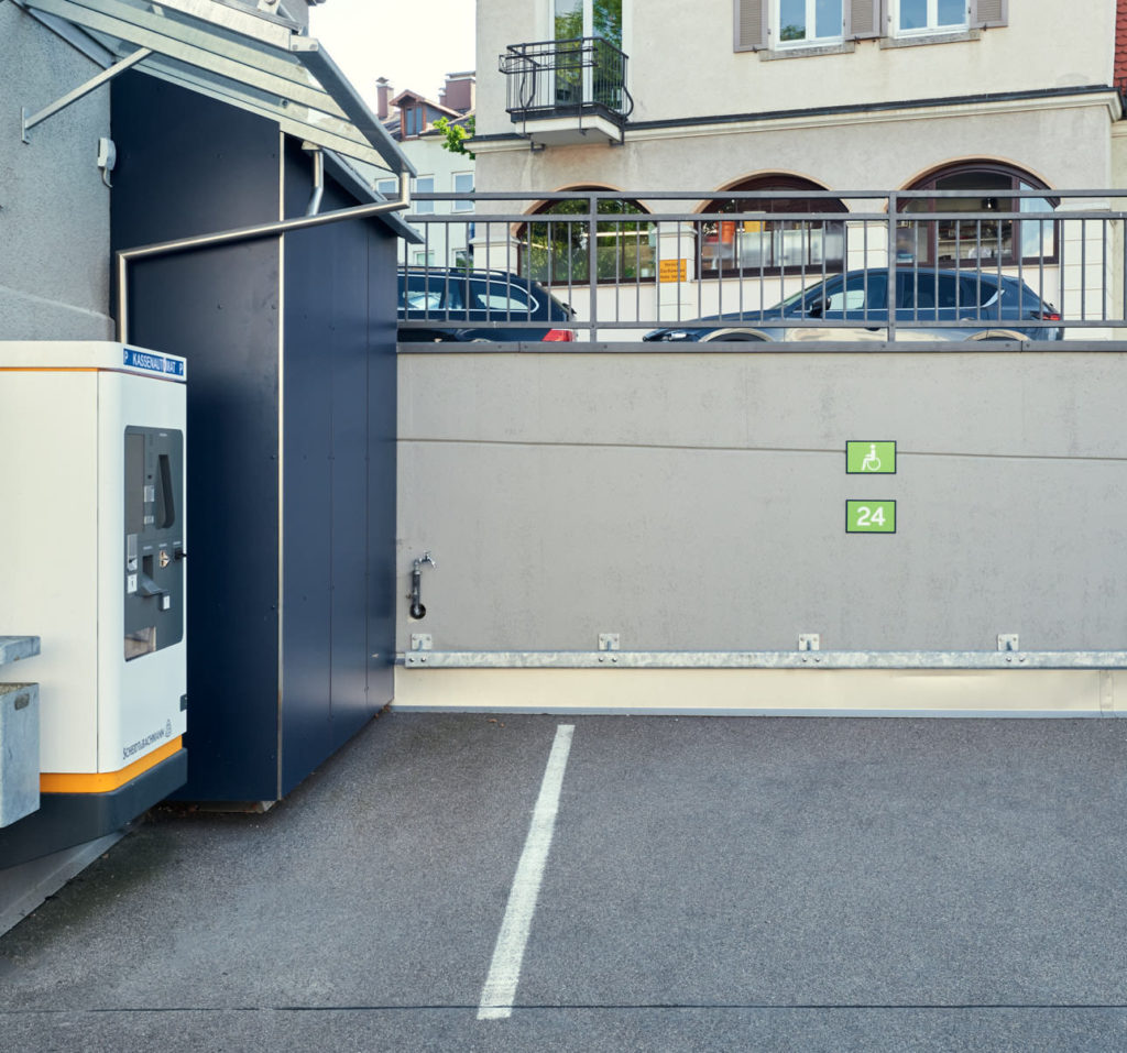 Barrierefreier Parkplatz "Park und Platz" mitten in Kempten